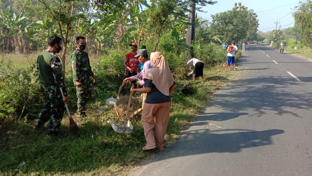Jumat Bersih Pra TMMD 111 Ajak Warga Peduli Lingkungan