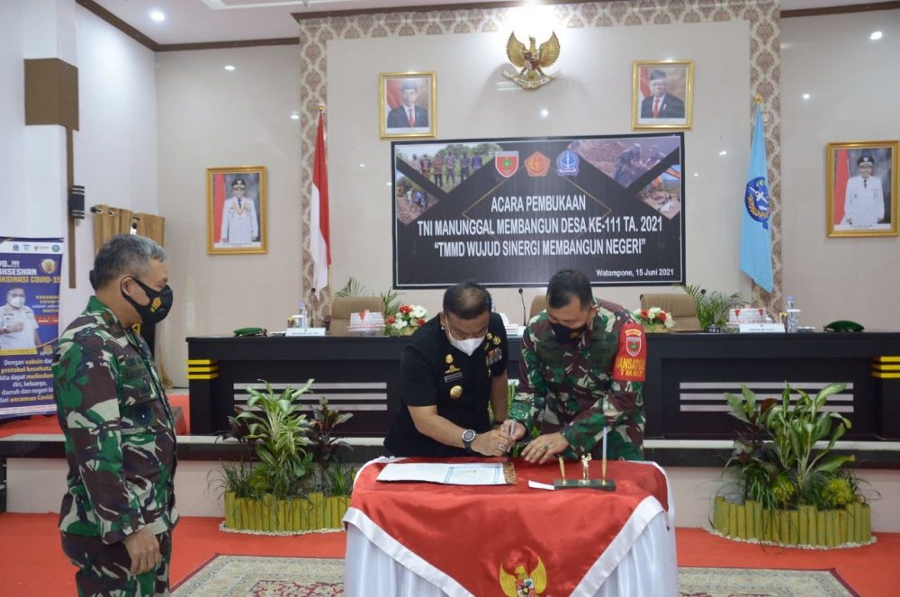 TMMD Ke 111 Buka Kedepankan Protokol Kesehatan