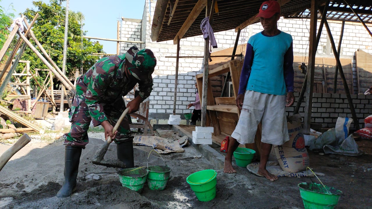 Tidak ada libur dalam program TMMD Reg. 111 Kodim Pati, anggota satgas tetap bekerja