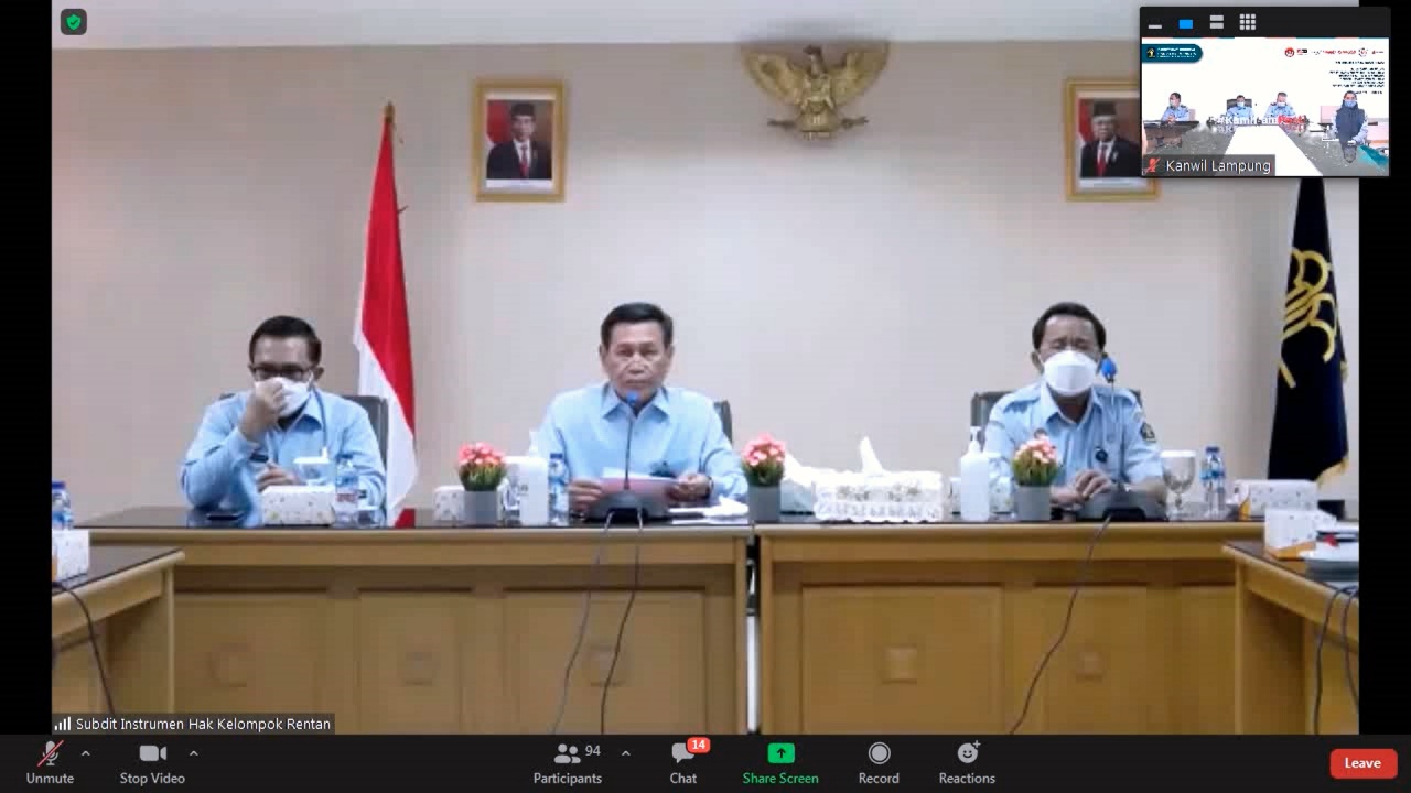 amenkumham Buka Peluncuran dan Sosialisasi Buku Panduan Teknis Permenkumham No.24 Tahun 2021