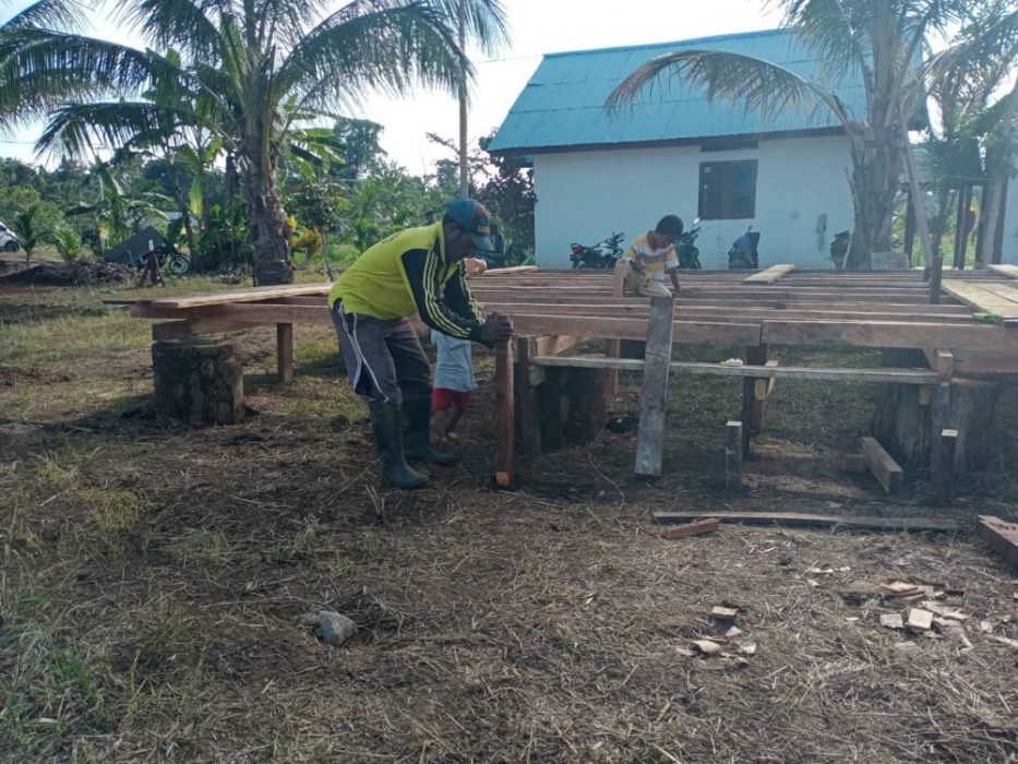 Kerja Bakti Jelang Penutupan TMMD 111 Kodim 1712 Sarmi