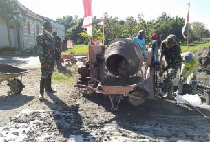 Semangat Antri Adukan Dalam Menyelesaikan Cor Jalan