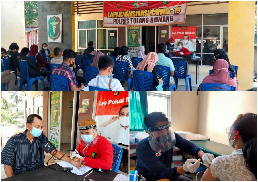 Ingin Divaksin Dosis Pertama, Cukup Bawa Foto Copy KTP atau KK ke Klinik Polres Tulang Bawang