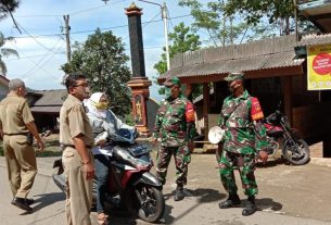 Ini Tujuan Anggota Koramil Bersama Polsek Gelar Gakplin Prokes Covid 19