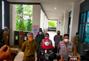 Peltu Joko Pandoyo bersama Bhabinkamtibmas monitoring kunjungan Walikota