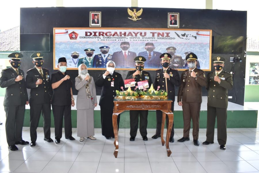 Kodim Sragen Gelar Upacara HUT TNI secara Virtual