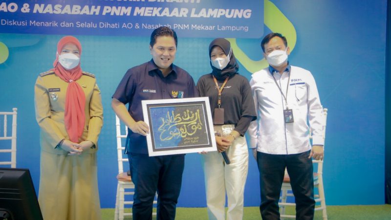 Erick Thohir Dinanti AO Dan Nasabah PNM Lampung