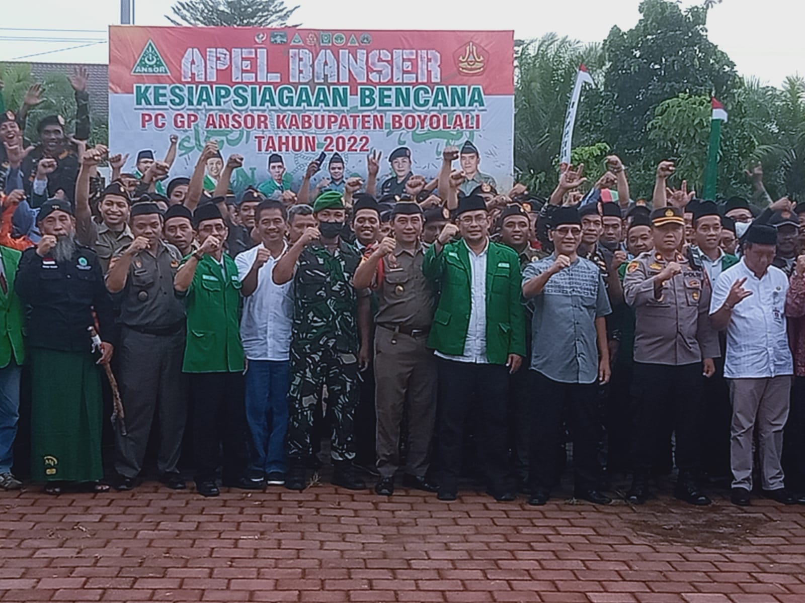 Danramil Mojosongo Hadiri Apel Banser Kesiapsiagaan Tanggap Bencana