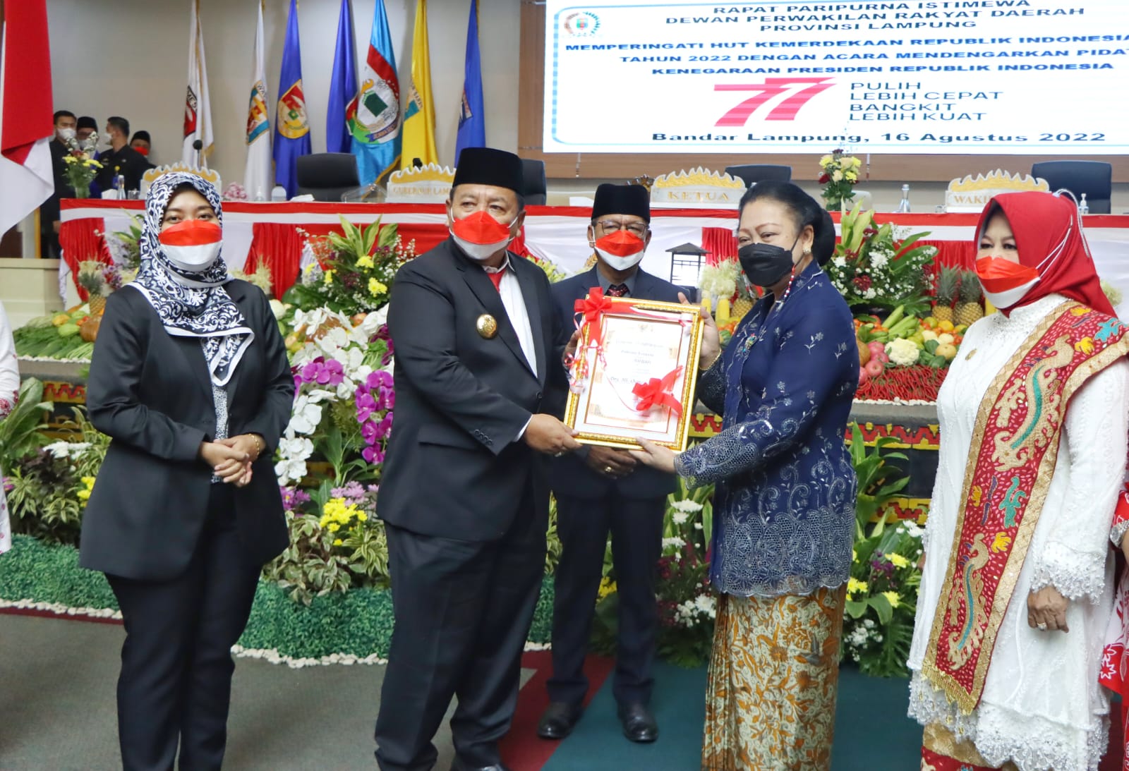 Gubernur Arinal Ikuti Rapat Paripurna DPRD Mendengarkan Pidato Kenegaraan Presiden RI Dalam Rangka Peringatan HUT Ke-77 Kemerdekaan RI