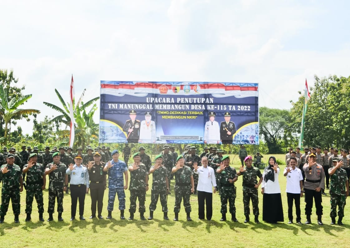 Resmi Ditutup, Masyarakat diminta Merawat Hasil Pembangunan TMMD 115 Bojonegoro