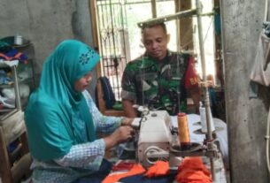 Babinsa Nogosari Beri Motivasi Pengusaha Konveksi