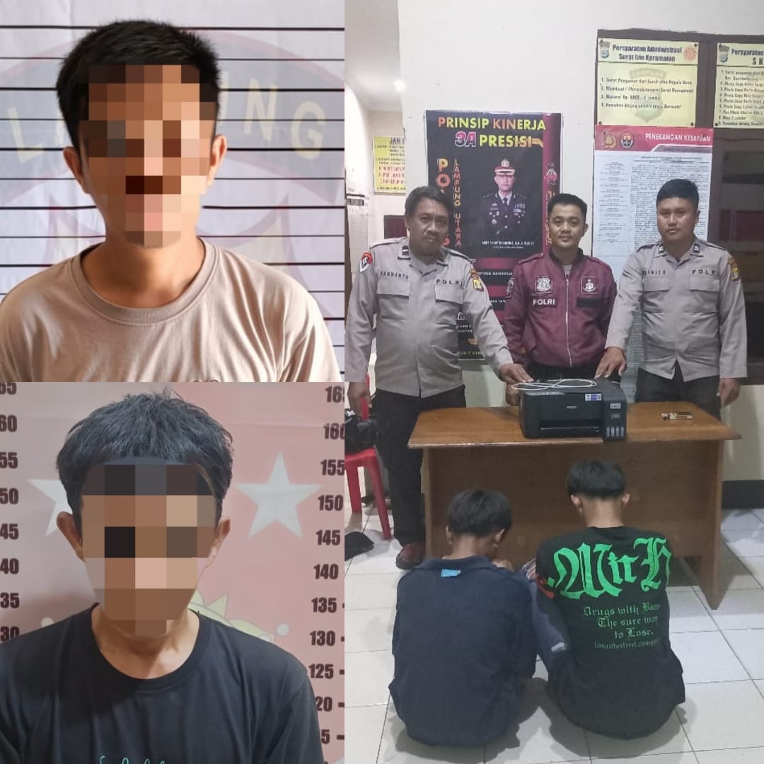 Empat Pelaku Curat Diamankan Polsek Jajaran Polres Lampung Utara