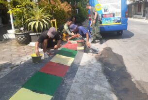 Jelang Penutupan Karya Bakti Daerah Tahap I TA. 2024 Koramil 04/Jebres Bersama Masyarakat Genjot Pengerjaan Finishing