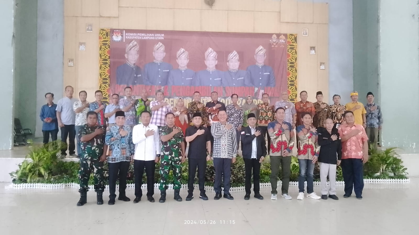 KPU Lampura Lantik 741 PPS Pilgub dan Pilkada tahun 2024