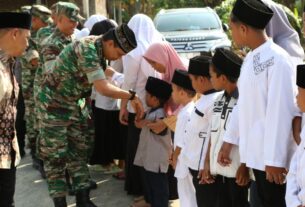 Peduli, Dandim Cilacap Sambangi Rumah Yatim Bengawan Al Kautsar