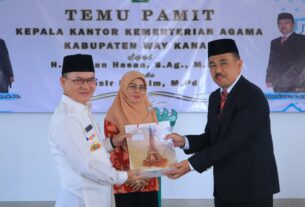 Sekretaris Daerah Kabupaten, Saipul, S.Sos.,M.IP menghadiri Acara Temu Pamit di lingkungan Kantor Kementerian Agama Kabupaten Way Kanan