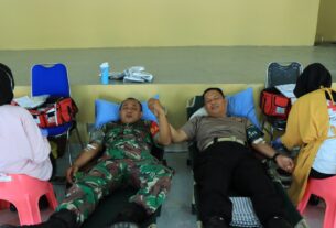Polres Tulang Bawang Barat Gelar Donor Darah Dalam Rangka HUT Bhayangkara ke 78