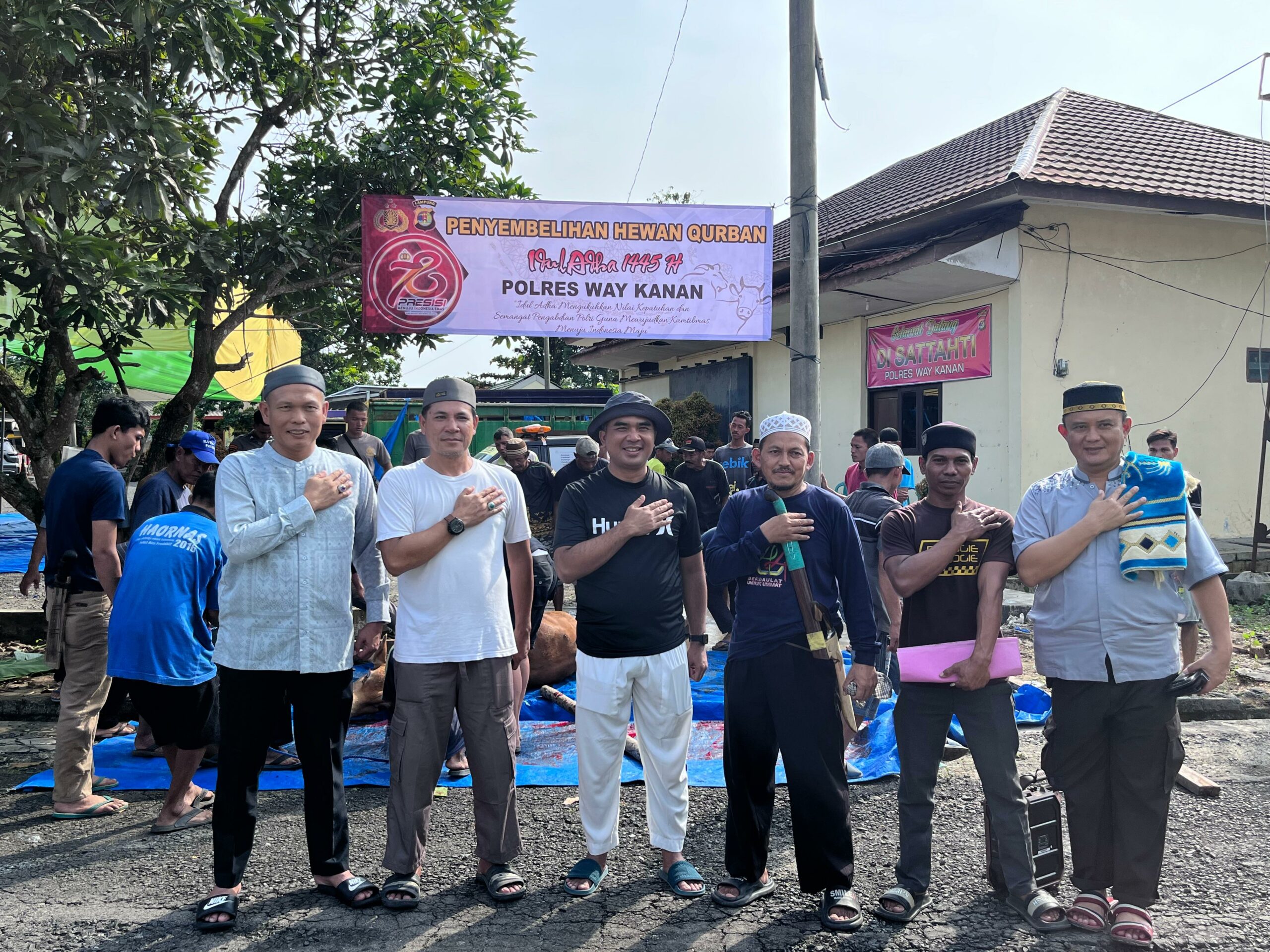 Polres Way Kanan Gelar Shalat Idul Adha 1445 H