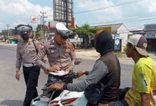 Hari Kedua Operasi Patuh Krakatau 2024, Satlantas Polres Tulang Bawang Gelar Kampanye Keselamatan