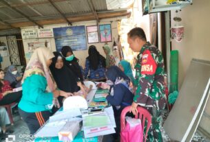 Peduli Kesehatan, Babinsa Jayengan Sambangi Dan Berikan Motivasi Kader Posyandu Balita
