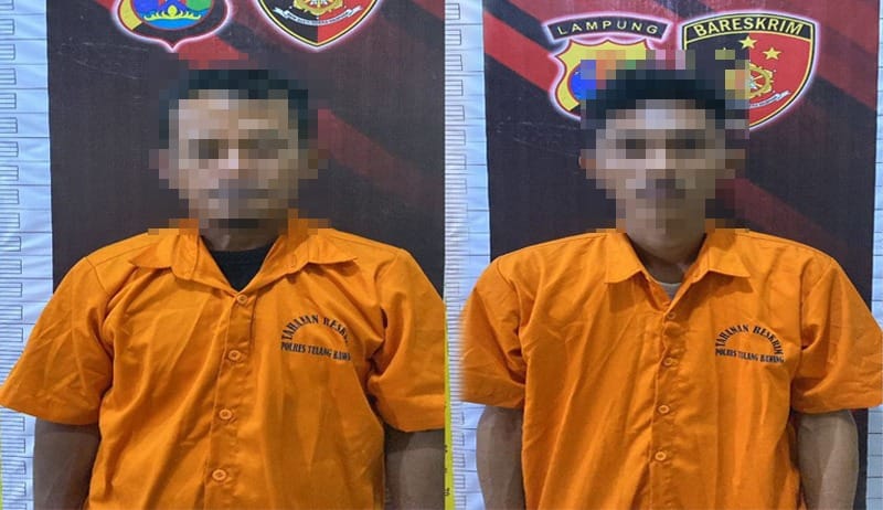 Tekab 308 Presisi Polres Tulang Bawang Tangkap Dua Pelaku Curat Mobil Truk di SPBU, Begini Modusnya