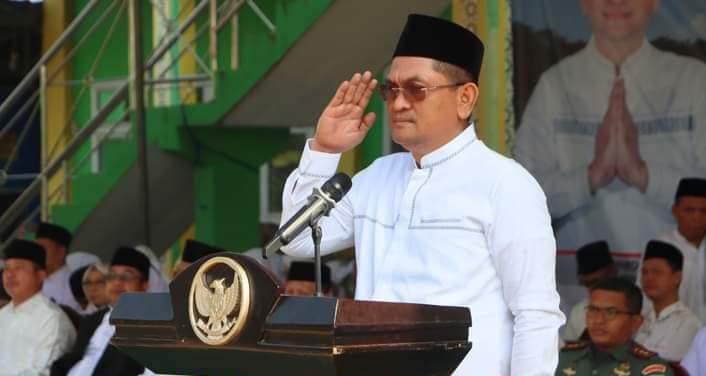 Pj. Bupati Lampuda Pimpin Upacara Peringatan Hari Santri 2024 di Pondok Pesantren Elqurro