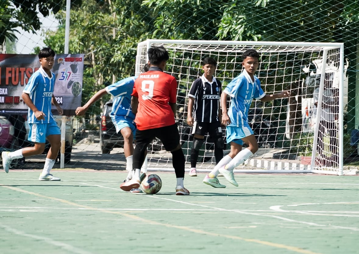 Empat Tim Melaju ke Semifinal Turnamen Futsal Peringatan Hari Jadi Bojonegoro (HJB) ke- 347 dan HUT ke- 79 TNI