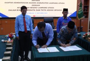 Kejari Lampura bersama Kemenag lakukan penandatanganan Perjanjian bersama
