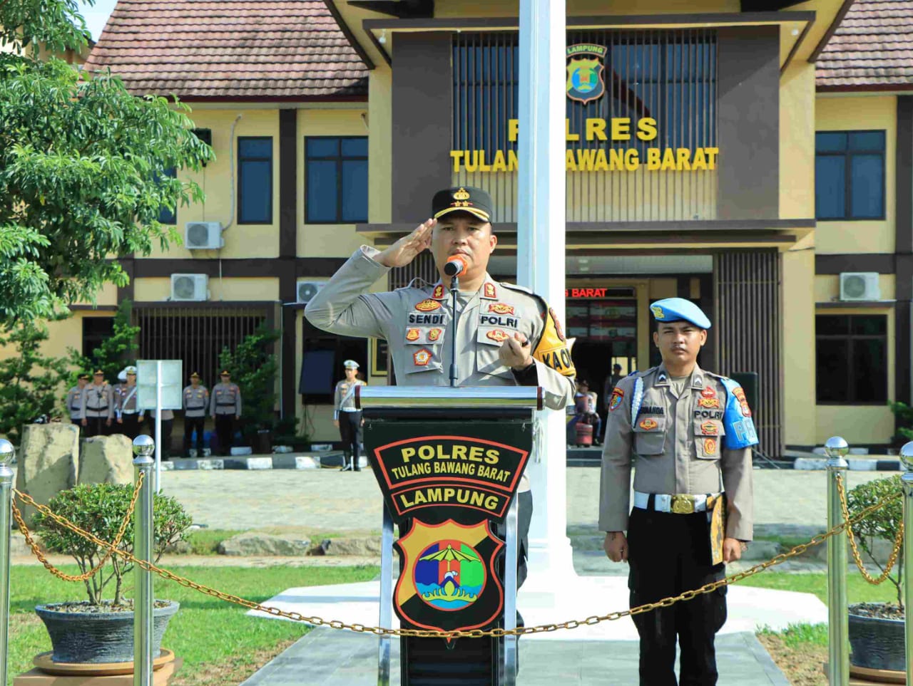Polres Tulang Bawang Barat melaksanakan Apel Gelar Pasukan Ops Lilin Krakatau 2024