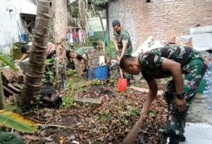 Sambut Hari juang TNI-AD Th 2024 Koramil 02/Banjarsari Laksanakan Pembersihan Pangkalan