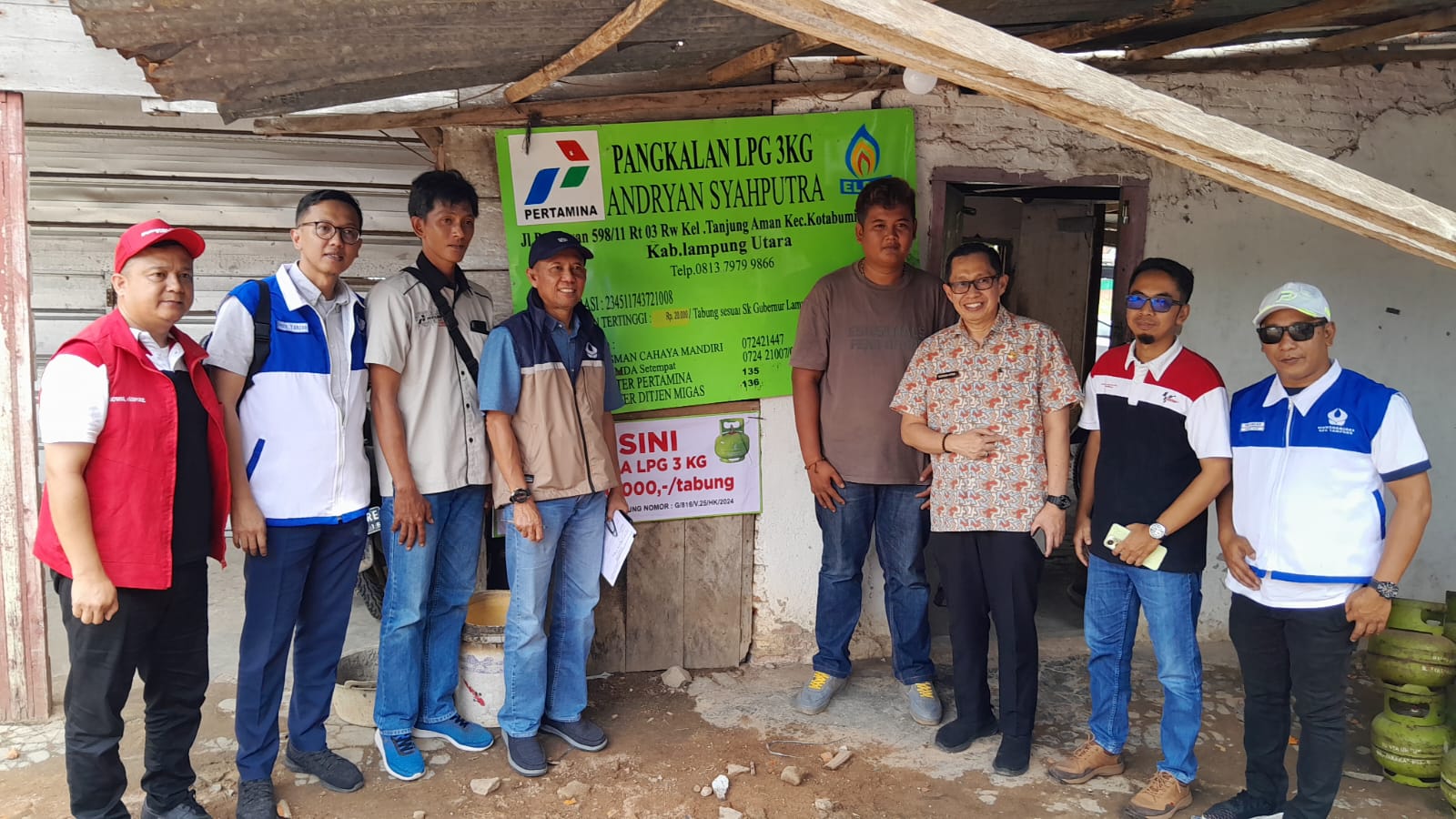 Dinas ESDM Provinsi Lampung Monitoring penyaluran Gas Elpiji 3 Kg di Lampura