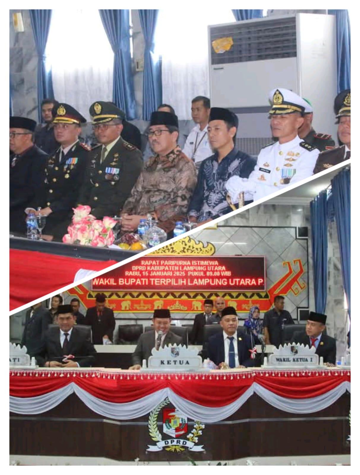 Pj. Bupati Lampung Utara Hadiri Rapat Paripurna Istimewa DPRD Penetapan Bupati dan Wakil