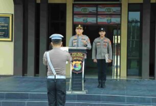 Pimpin Apel Jam Pimpinan, Kapolres Tulang Bawang Barat Beri Arahan dan Penekanan Pada Personil