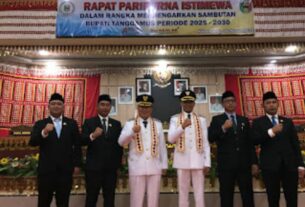 Pidato Perdana Bupati Tanggamus dihadiri Wakil Ketua Komisi III DPR RI