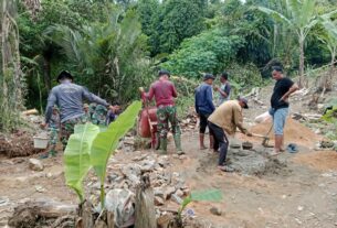 Dari Drainase hingga Sumur Bor, Koramil 410-01/PJG Hadirkan Bukti Bukan Janji!
